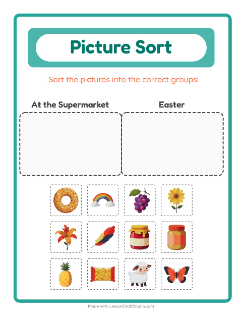 Preview of Picture Trail worksheet featuring Zoo Animals for kindergarten