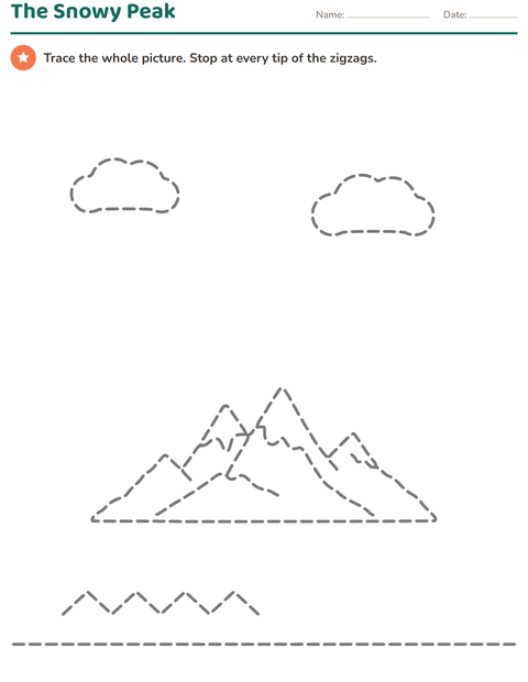Preview of Picture Tracing worksheet for kindergarten