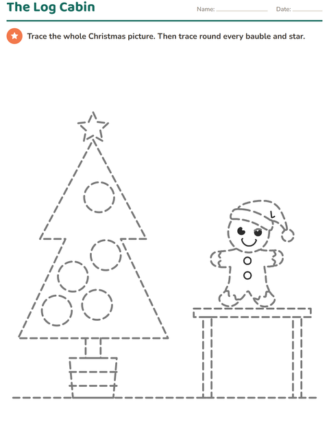 Preview of Picture Tracing worksheet for kindergarten