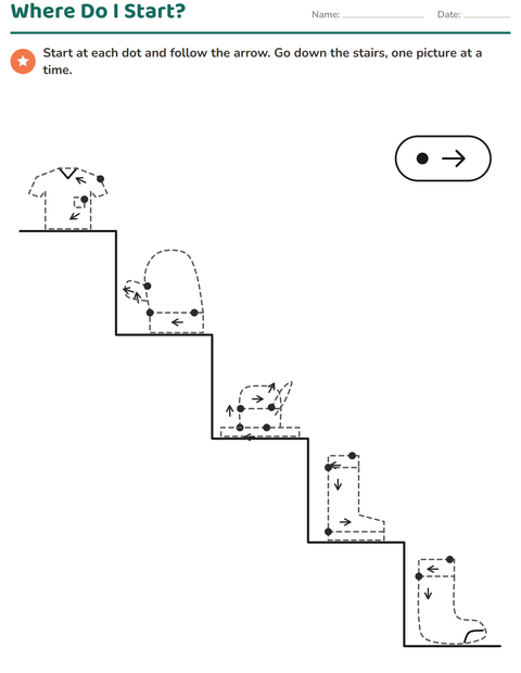 Preview of Picture Tracing worksheet for kindergarten