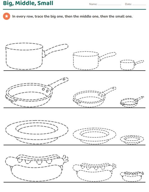 Preview of Picture Tracing worksheet for kindergarten