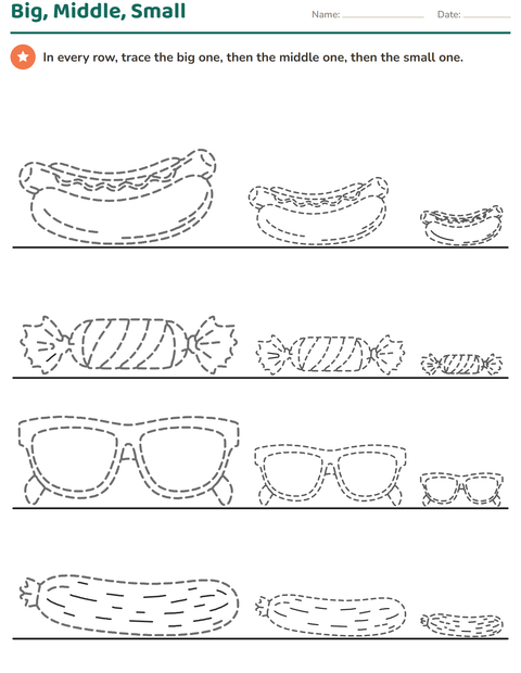 Preview of Picture Tracing worksheet for kindergarten