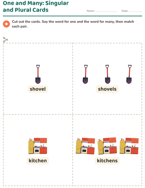 Preview of Picture Word Cards worksheet featuring Around the House for kindergarten