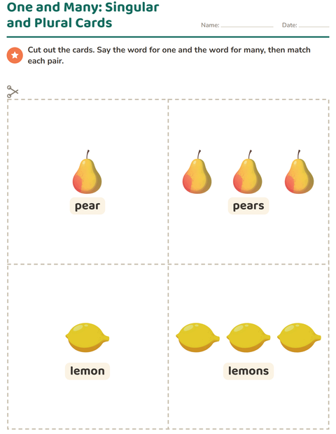 Preview of Picture Word Cards worksheet featuring Fruits for kindergarten