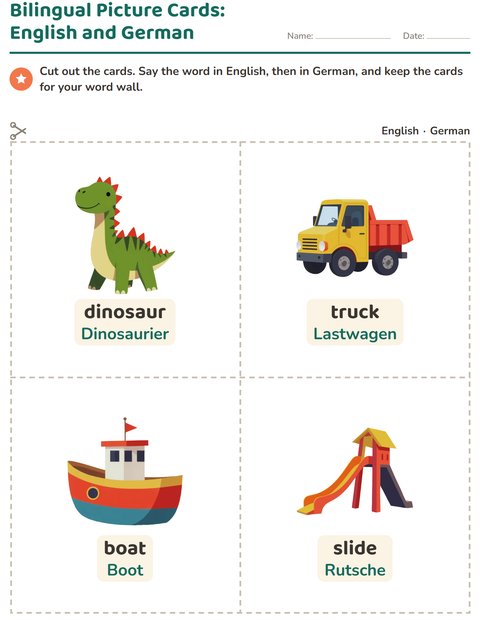 Preview of Picture Word Cards worksheet featuring Toys for kindergarten