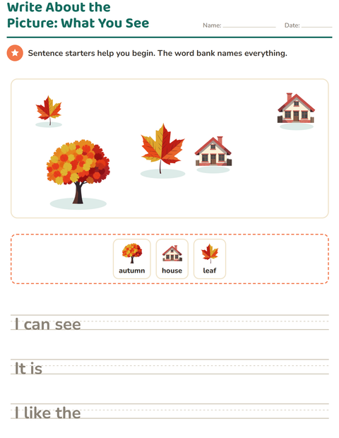 Preview of Picture Writing Prompts worksheet featuring Miscellaneous for grade 2