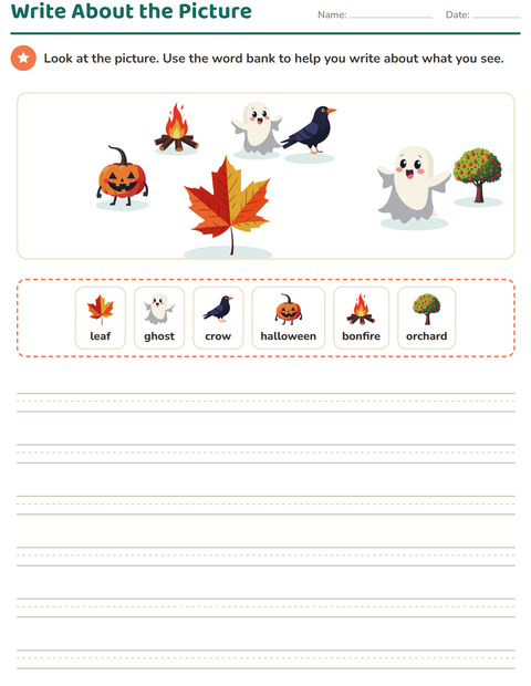 Preview of Picture Writing Prompts worksheet featuring Miscellaneous for grade 2