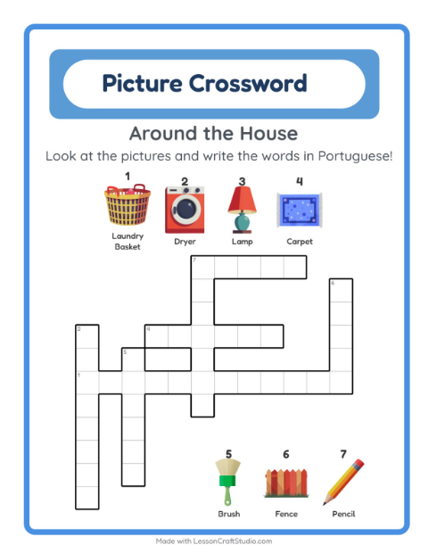 Picture crossword – Household Things