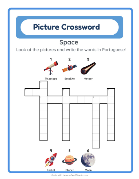 Picture crossword – Space