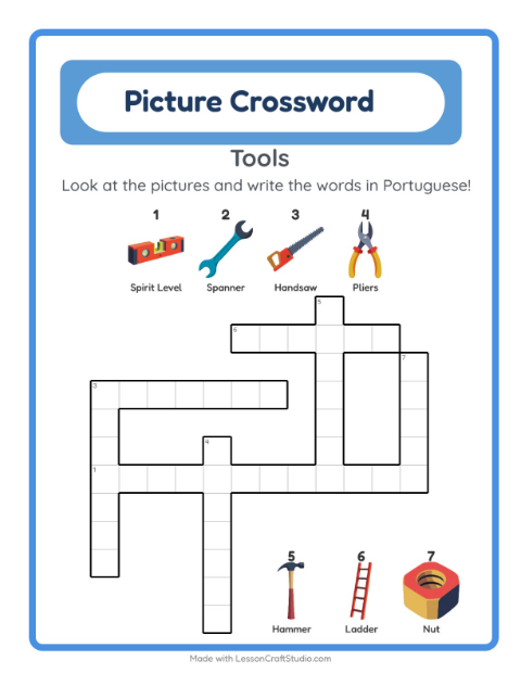 Picture crossword – Tools