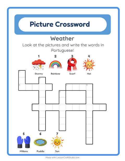 Picture crossword – Weather