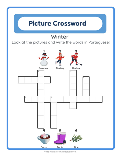 Picture crossword – Winter