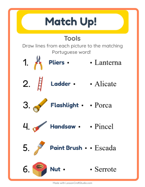 Picture-word match – Tools