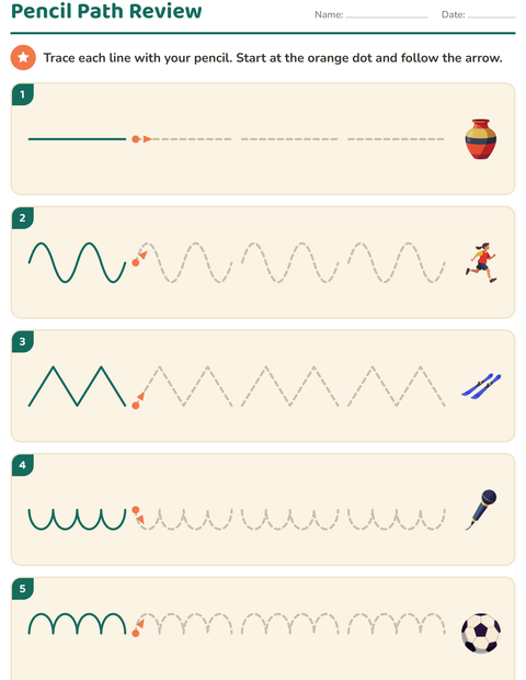 Preview of Pre-Writing Practice worksheet featuring Activities for kindergarten