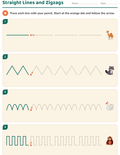 Tracing Zigzag and Straight Lines: Sharp Corners Ahead