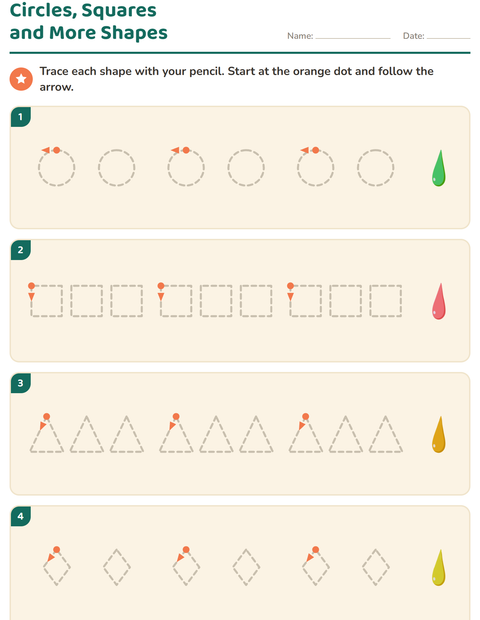 Preview of Pre-Writing Practice worksheet featuring Colors for kindergarten