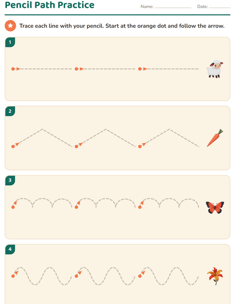 Preview of Pre-Writing Practice worksheet featuring Easter for kindergarten