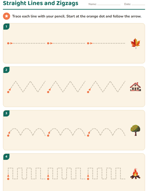 Preview of Pre-Writing Practice worksheet featuring Miscellaneous for kindergarten