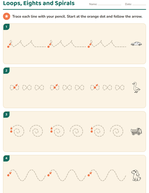 Preview of Pre-Writing Practice worksheet featuring Toys BW 2 for kindergarten