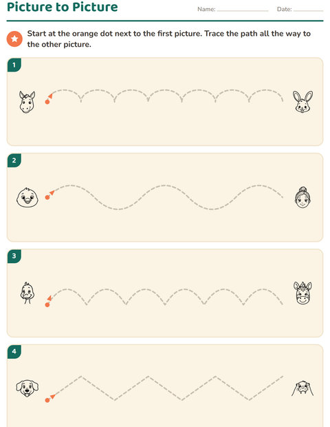 Preview of Pre-Writing Practice worksheet featuring Faces BW for kindergarten
