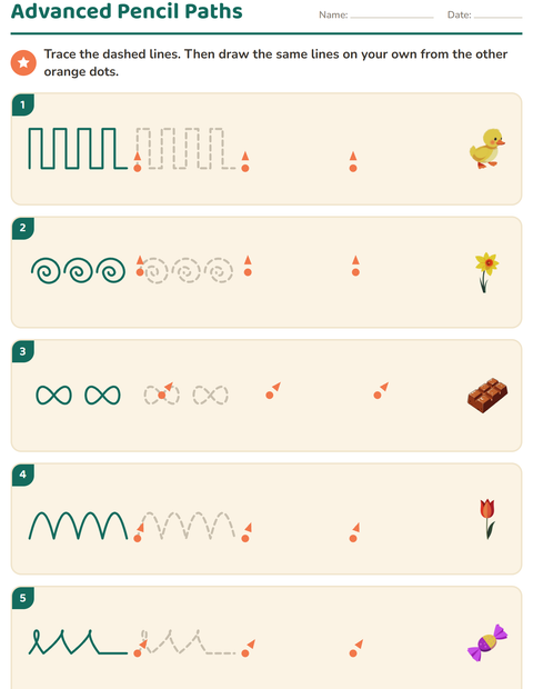 Preview of Pre-Writing Practice worksheet featuring Easter for kindergarten