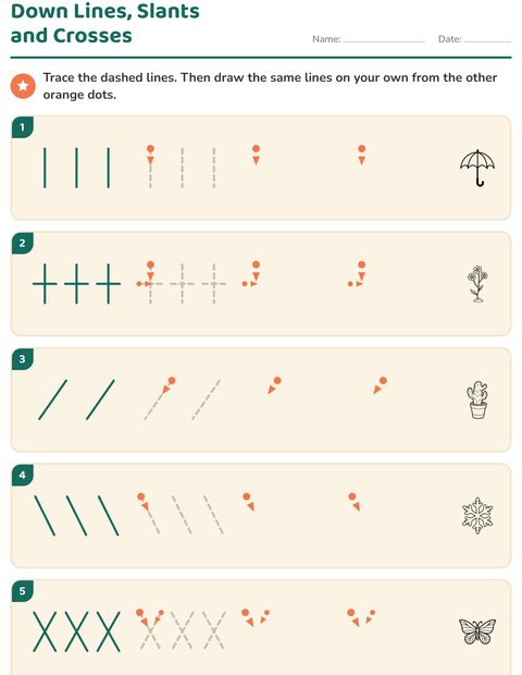 Preview of Pre-Writing Practice worksheet featuring Nature BW for kindergarten