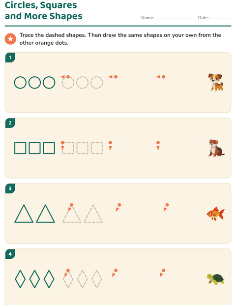 Preview of Pre-Writing Practice worksheet featuring Pets for kindergarten