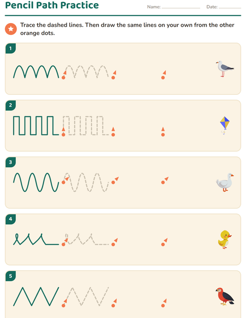 Preview of Pre-Writing Practice worksheet featuring Things That Fly for kindergarten