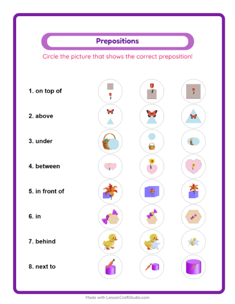 Prepositions with Easter