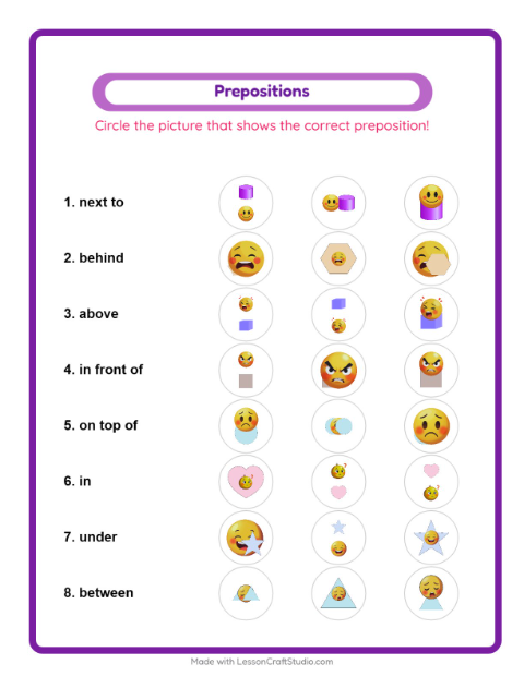 Prepositions with Feelings