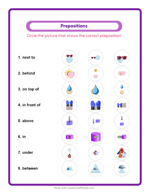 Prepositions with Weather