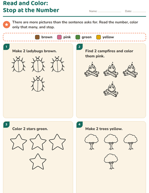 Preview of Read and Color worksheet featuring Nature BW for grade 1