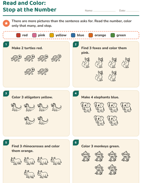 Preview of Read and Color worksheet featuring Zoo Animals BW for grade 1