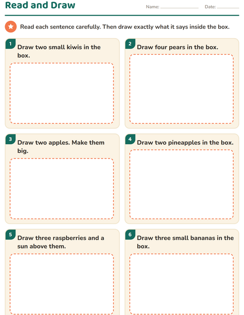 Preview of Read and Do worksheet featuring At the Supermarket for grade 1