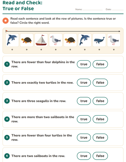 Preview of Read and Do worksheet featuring Beach for grade 1