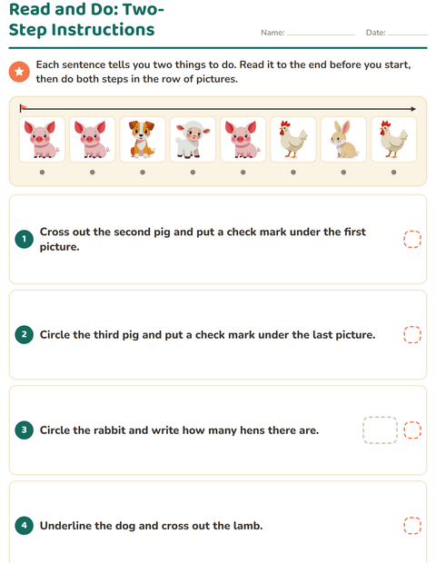 Read and Do: Two-Step Instructions in One Sentence