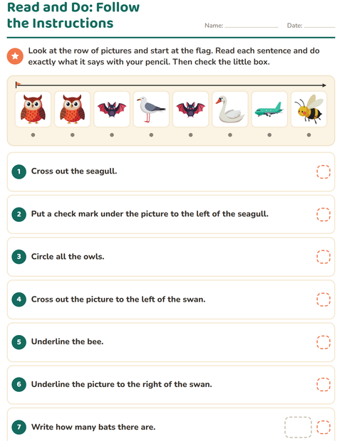 Preview of Read and Do worksheet featuring Things That Fly for grade 1