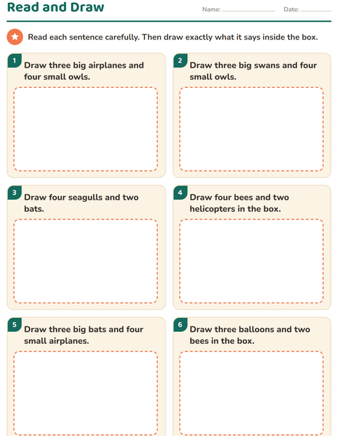 Preview of Read and Do worksheet featuring Things That Fly for grade 1