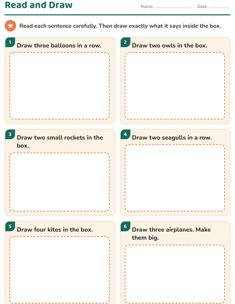 Preview of Read and Do worksheet featuring Things That Fly for grade 1