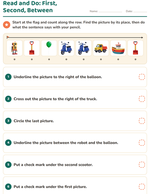 Preview of Read and Do worksheet featuring Toys for grade 1