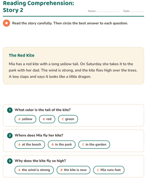 Reading Comprehension: The Red Kite
