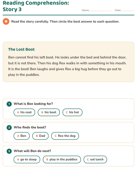 Reading Comprehension: The Lost Boot