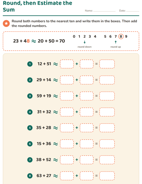 Round, then Estimate the Sum