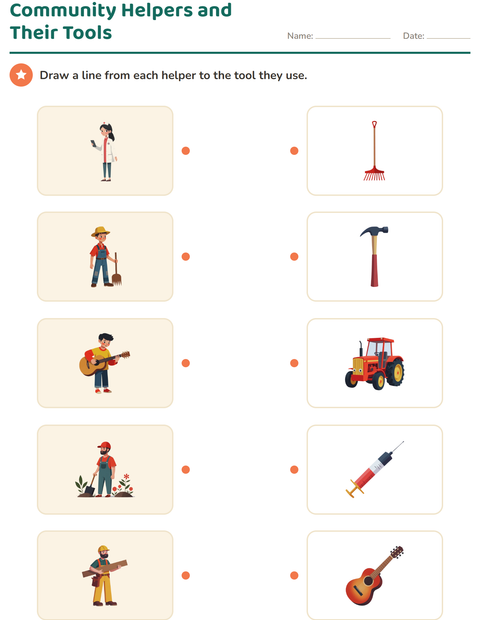 Preview of Science Matching worksheet for kindergarten