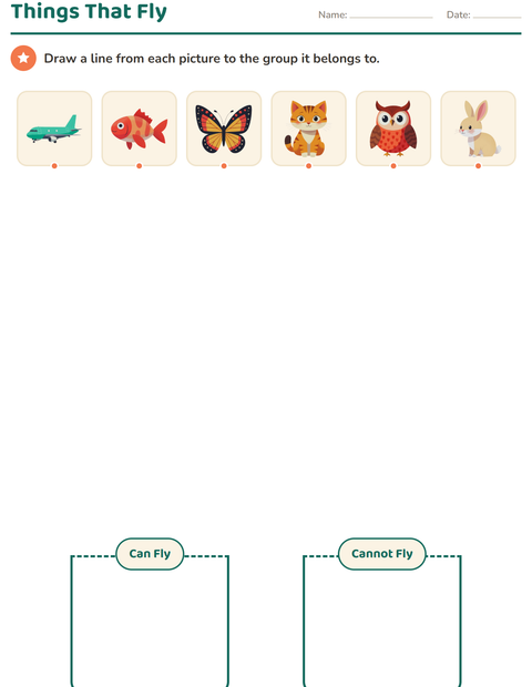Preview of Science Sorting worksheet for kindergarten