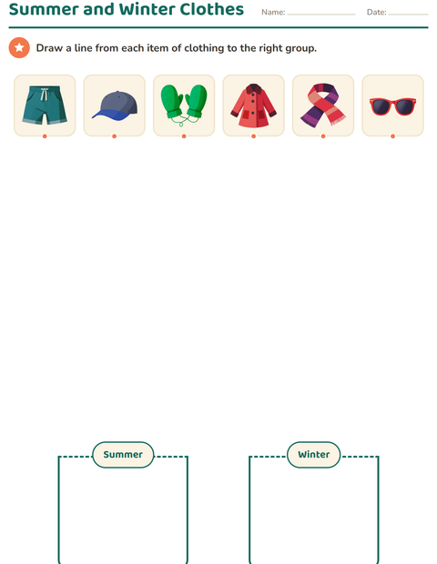 Preview of Science Sorting worksheet for kindergarten