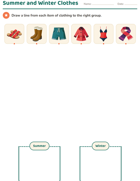 Preview of Science Sorting worksheet for kindergarten