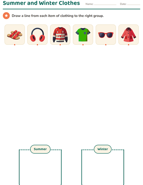 Preview of Science Sorting worksheet for kindergarten