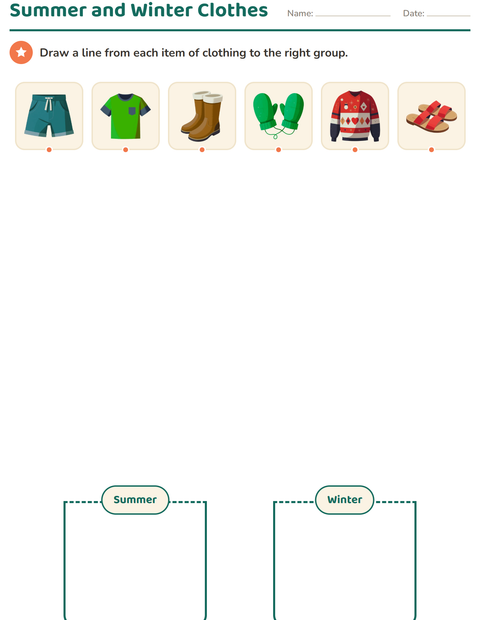 Preview of Science Sorting worksheet for kindergarten