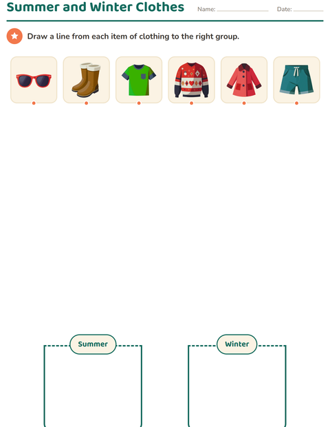 Preview of Science Sorting worksheet for kindergarten
